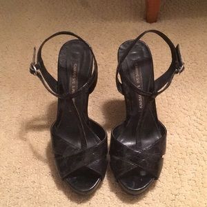 Chinese Laundry t-strap wedge